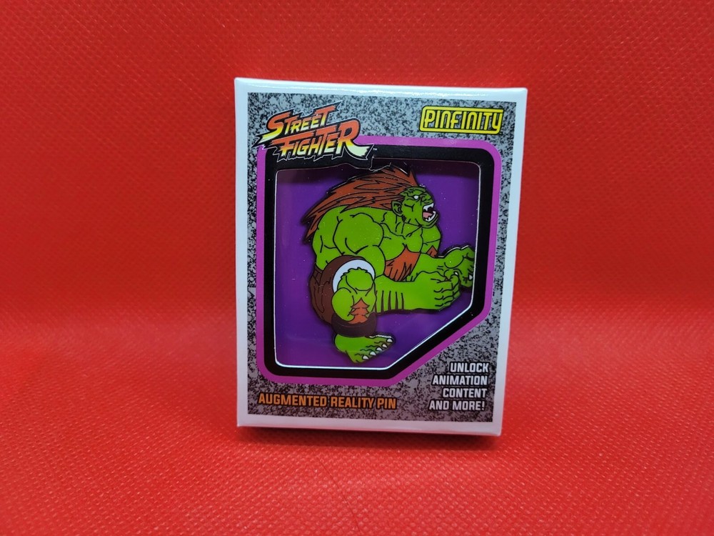 Street Fighter Blanka Pinfinity Augmented Reality Enamel Pin.