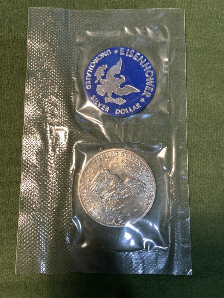 1972-S Eisenhower Dollar 40% Silver in Blue Envelope Mint Pkg