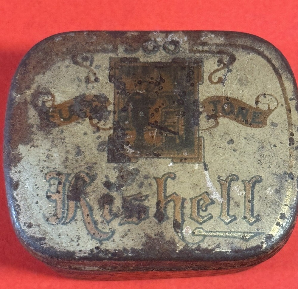 Richelle Phonograph Record Needle Tin Silvertone Full Tone - Empty