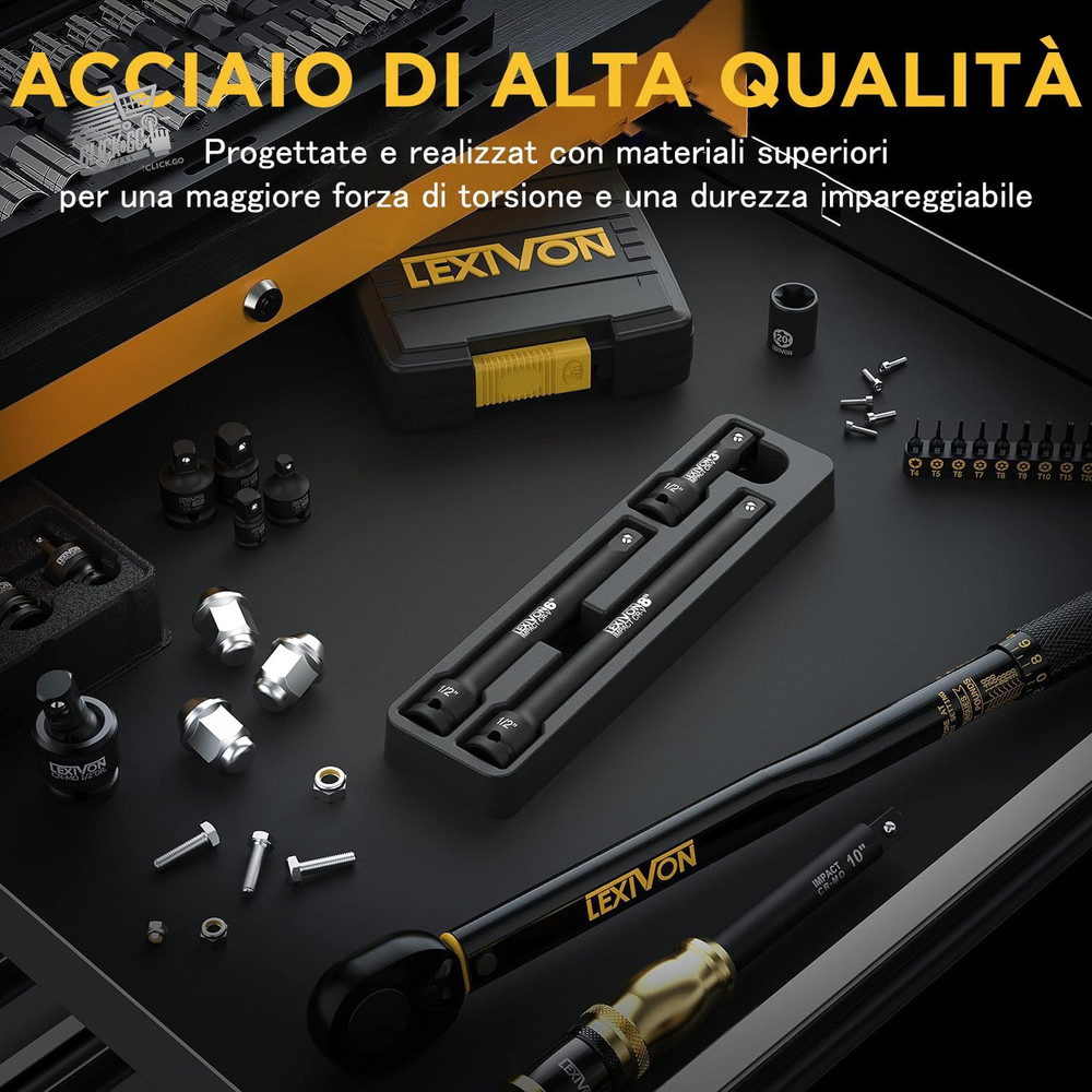 Screwdriver Insert Extension, 1/2" Extension with Handle, Extension to