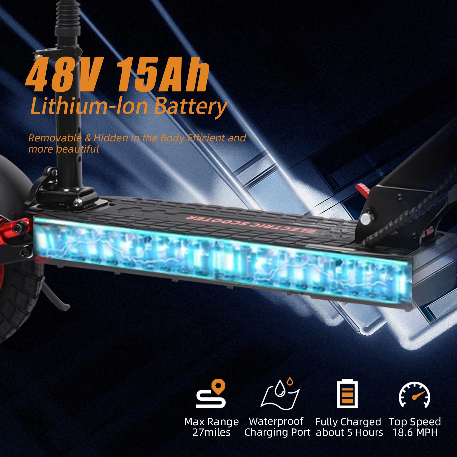 Freeboy Electric Scooter 48v 800W For Adult 10"Off Road Fat Tires Fast Speed US