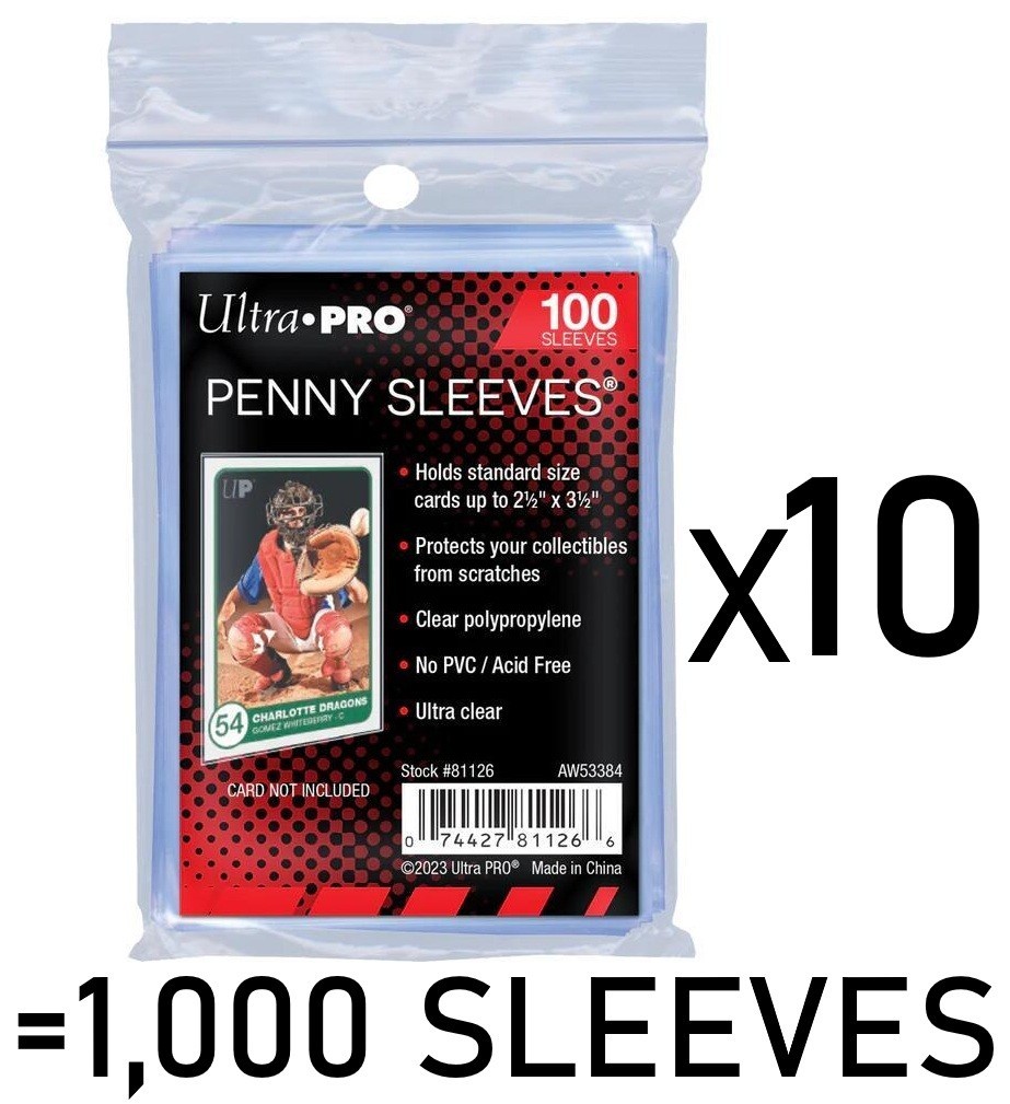 1000 Ultra Pro Clear Soft Penny Sleeves For Pokemon, Magic, Football, Baseball