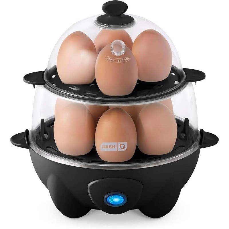 Rapid Egg Cooker 12 Eggs Auto Shut Off Steamer Perfect Eggs Versatile Appliance