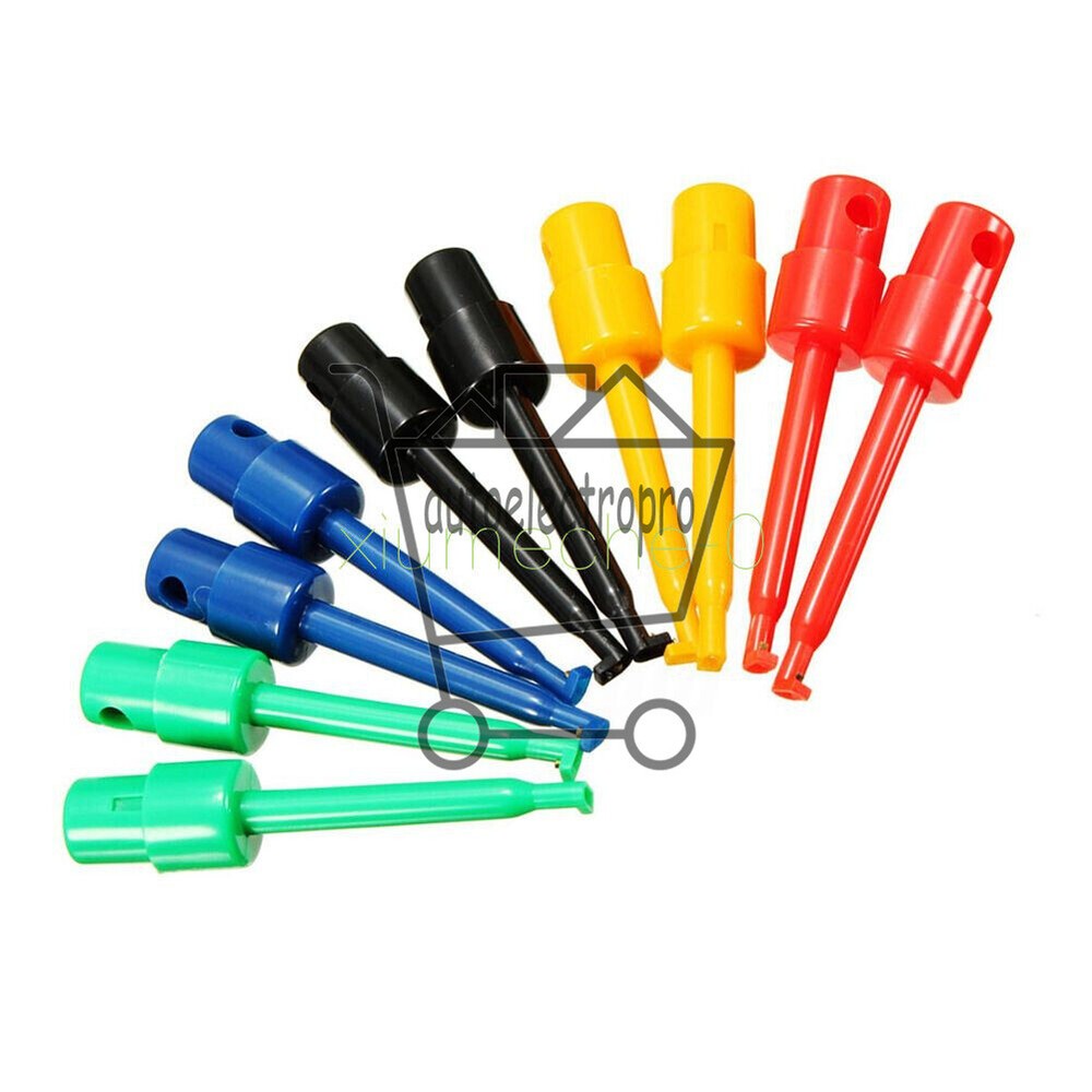 10pcs Large Size Round Single Hook Clip Test Probe for Electronic Testing