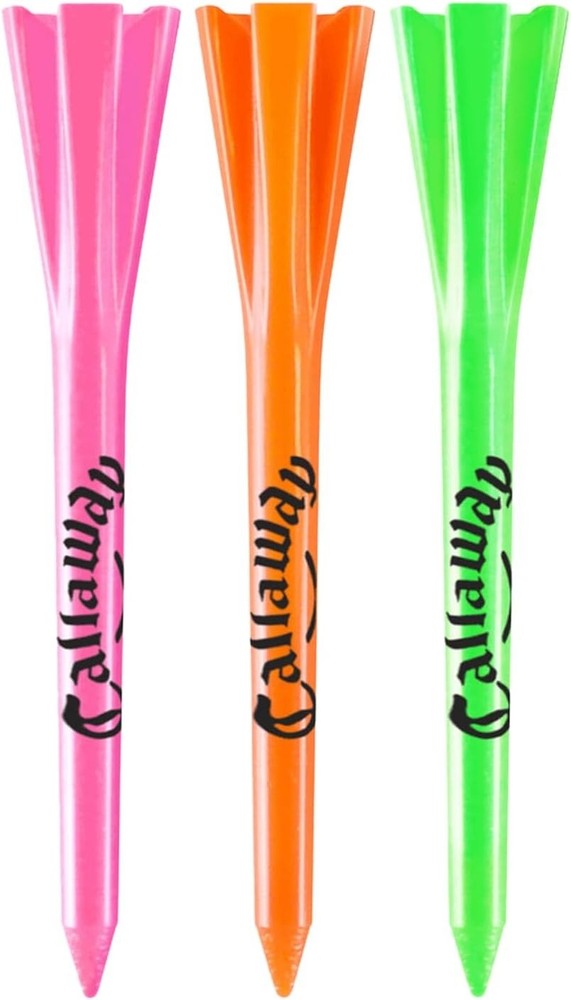 Callaway Performance Plastic Golf Tees (30 Pack) - 2.75 Inch, Neon Mix