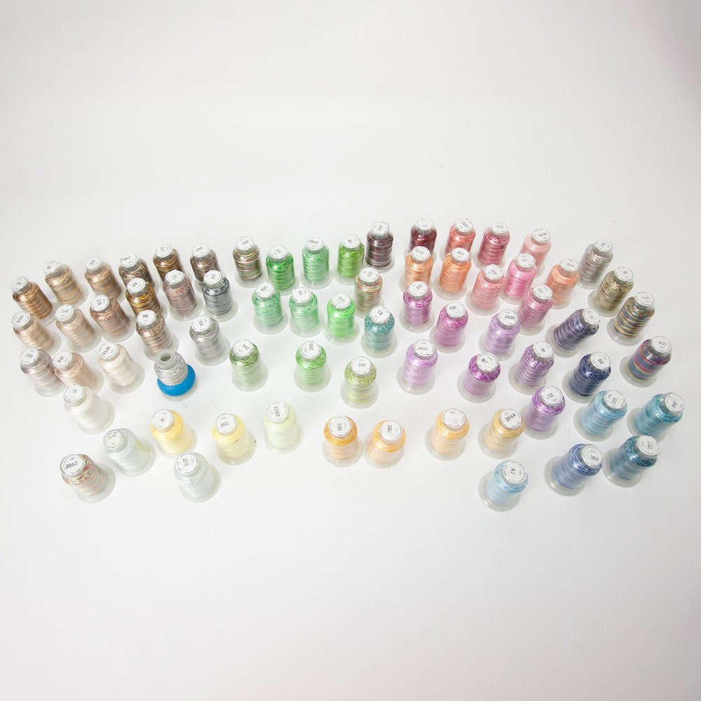 Variegated Machine Embroidery Thread Lot 70 Spools 500m