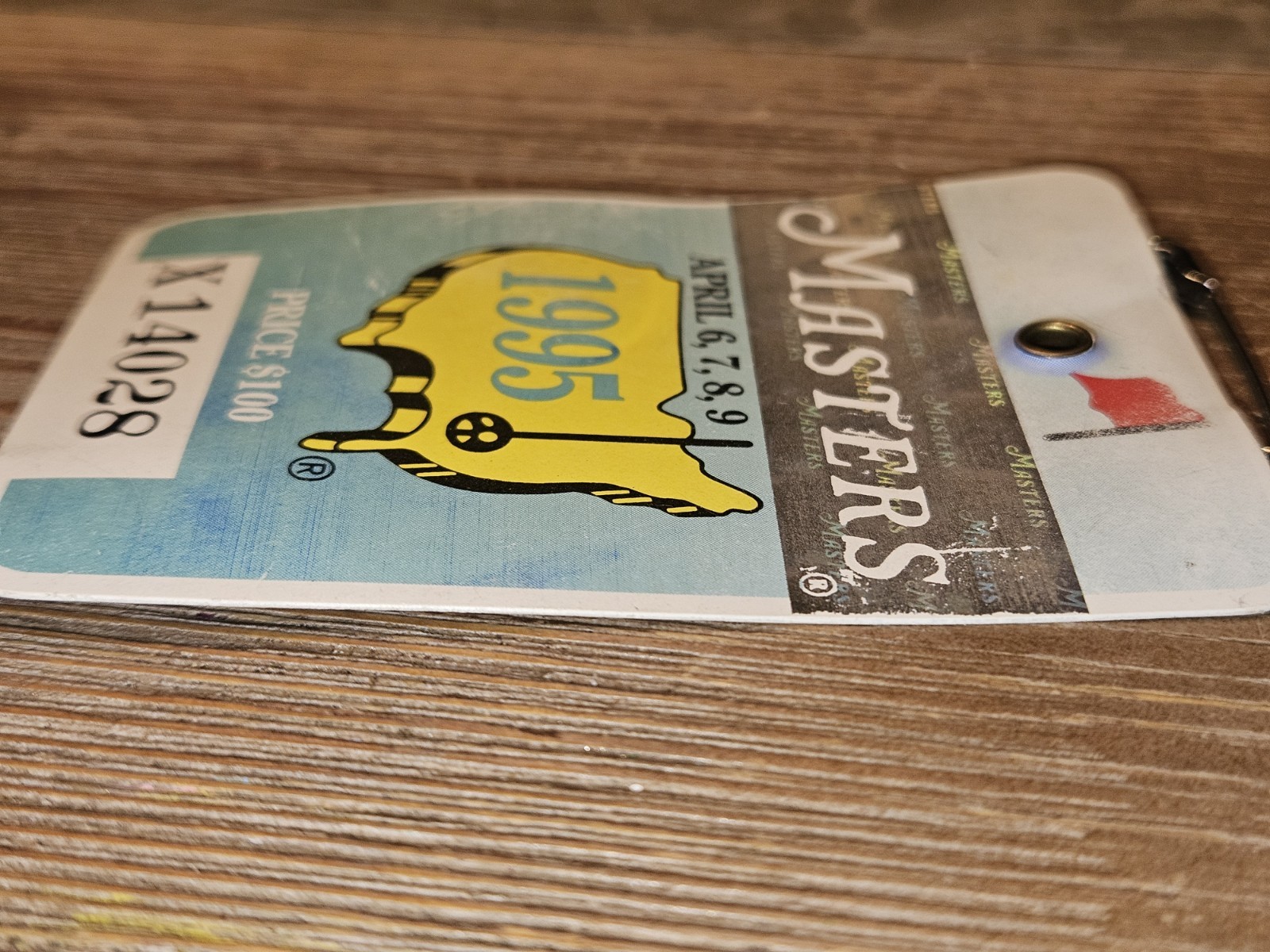 1995 Masters Badge Tiger Woods 1st Masters ANGC