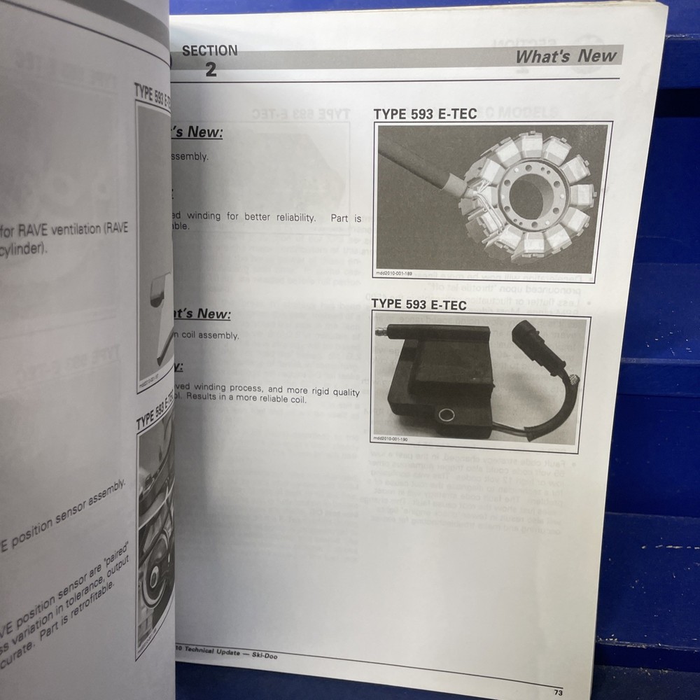 2010 SKI-DOO SNOWMOBILE TECHNICAL UPDATE BOOK MANUAL