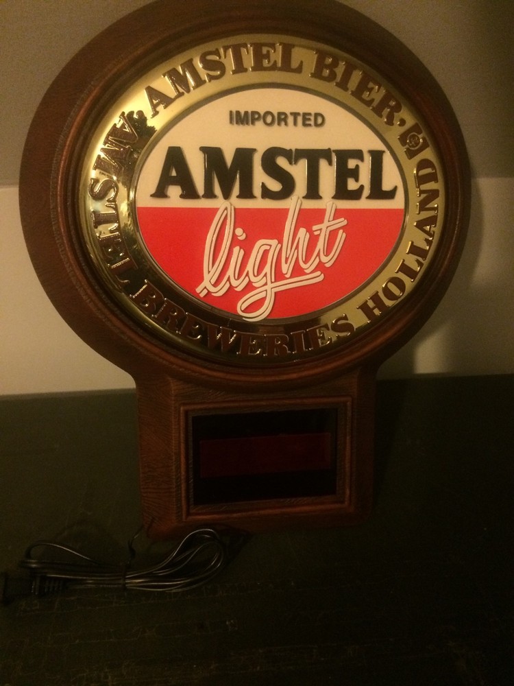 Amstel Light Imported Beer Sign Clock