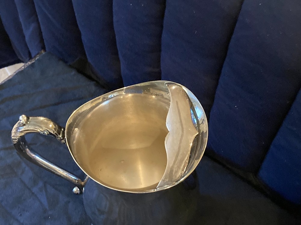 Sheffield Silver Plate Vintage Footed Water Pitcher, used