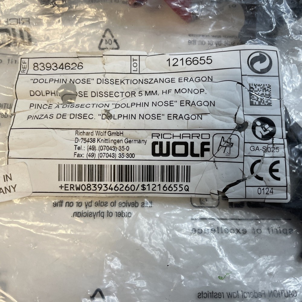 Wolf 8393.4626 Dolphin Nose Dissector, Monopolar, 5mm