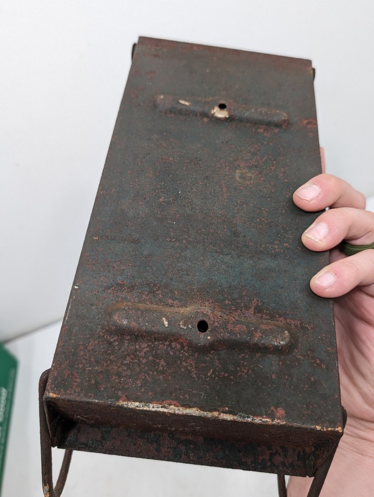 Antique Vintage Wall Mount Mailbox Newspaper Holder Bracket Eagle Mail Box Old