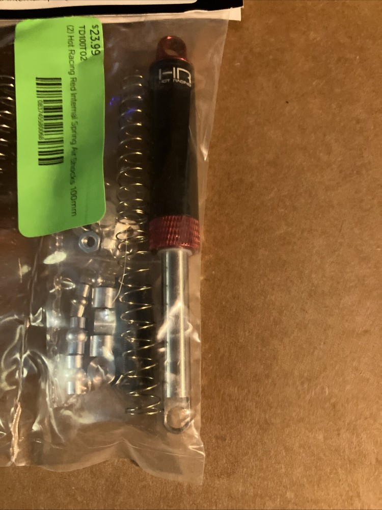 Hot Racing TD100T02 100 MM Internal Spring Shocks Red