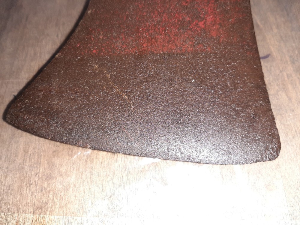 DOUBLE BIT AXE HEAD VINTAGE RED PAINT 3LBS 10OZ