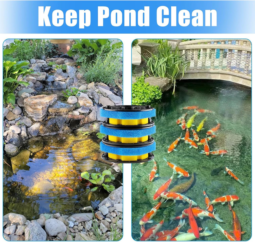 Replacement Sponge Filter, Media Pad, Compatible W/ CPF-250 & 180, Pressure Pond