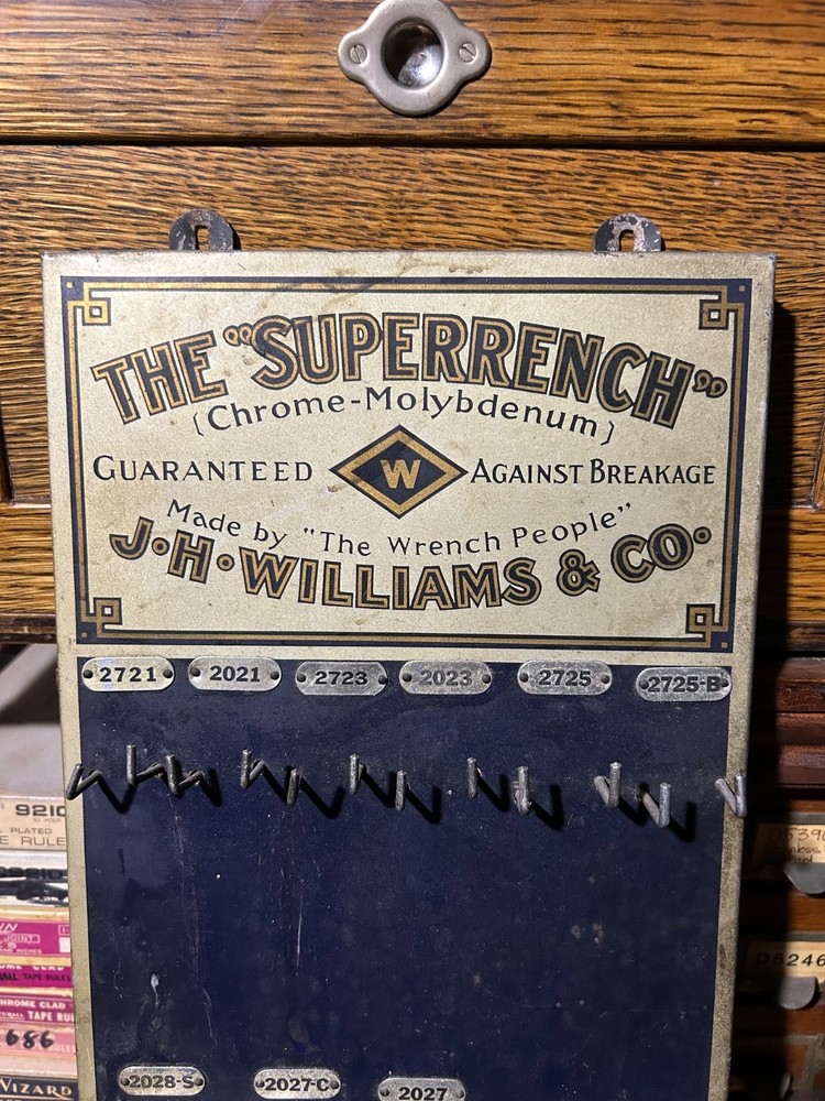 VINTAGE JH WILLIAMS TOOL DISPLAY