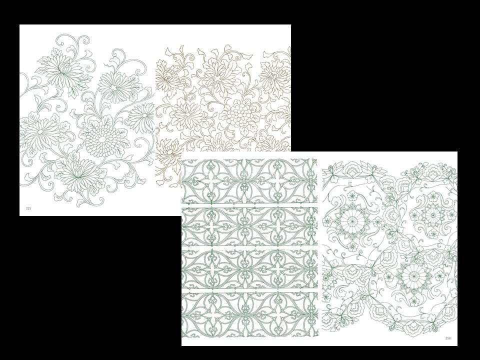 Traditional Japanese Patterns: Hand Embroidery Patterns １＆２