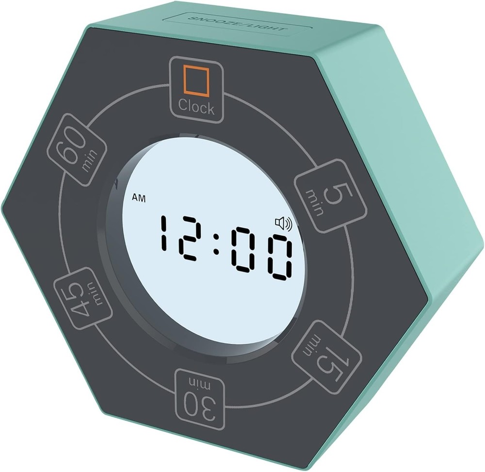 Compact 5-Setting Timer with Flashing Alerts - Perfect for Productivity Boost