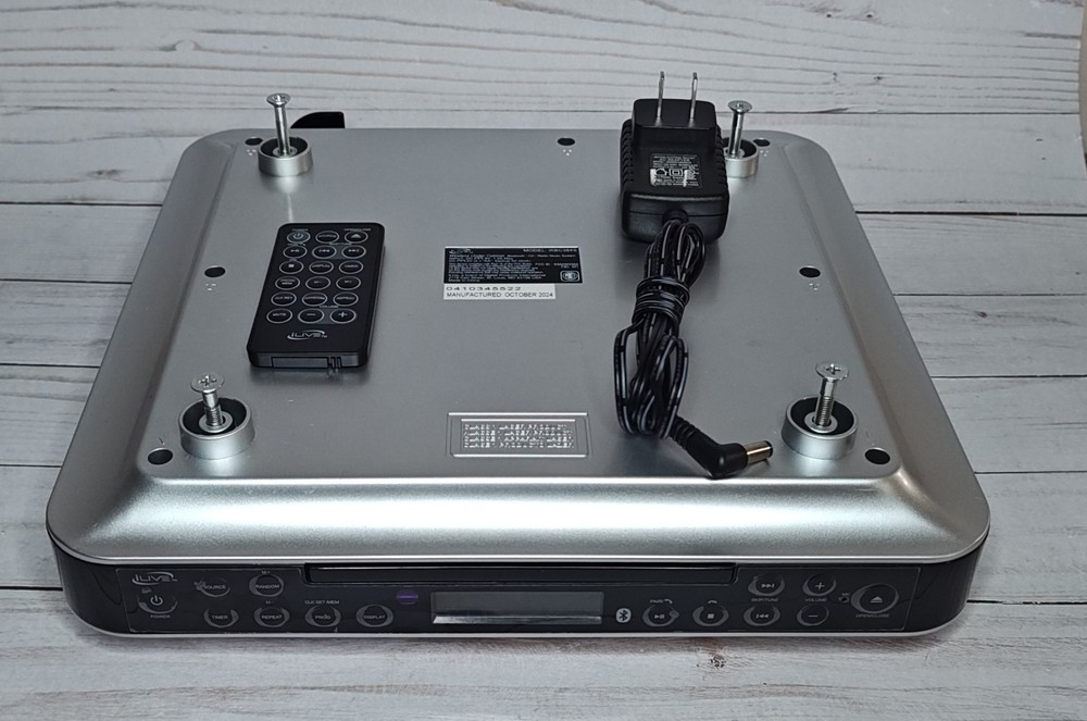 iLive Bluetooth Under Cabinet Radio/CD Player iKBC384S w/Remote TESTED
