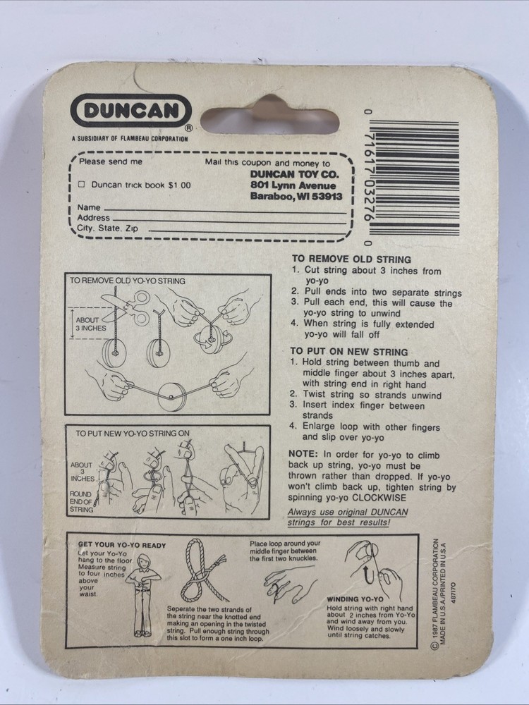 Vintage Duncan Yo-Yo Strings 1987 (Five Strings)