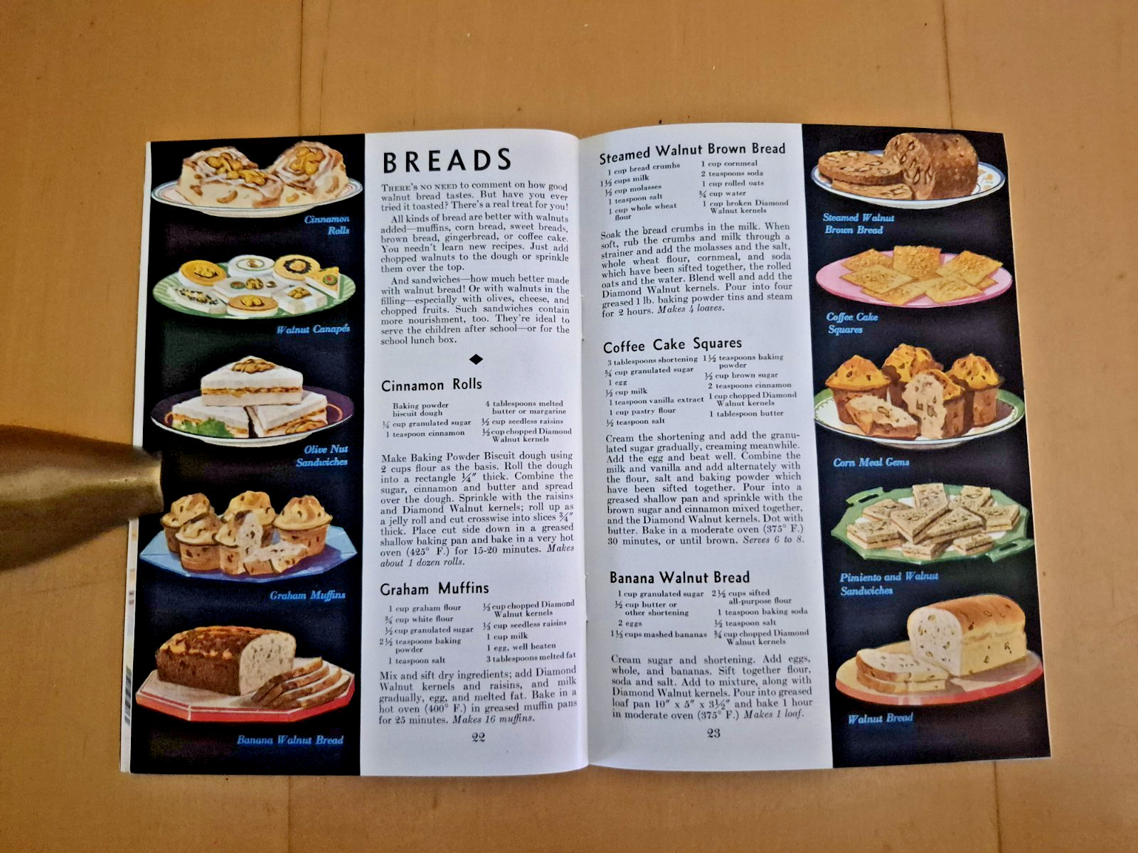 Vintage 1935 Diamond Walnuts TO WIN NEW COOKING FAME JUST ADD WALNUTS Booklet