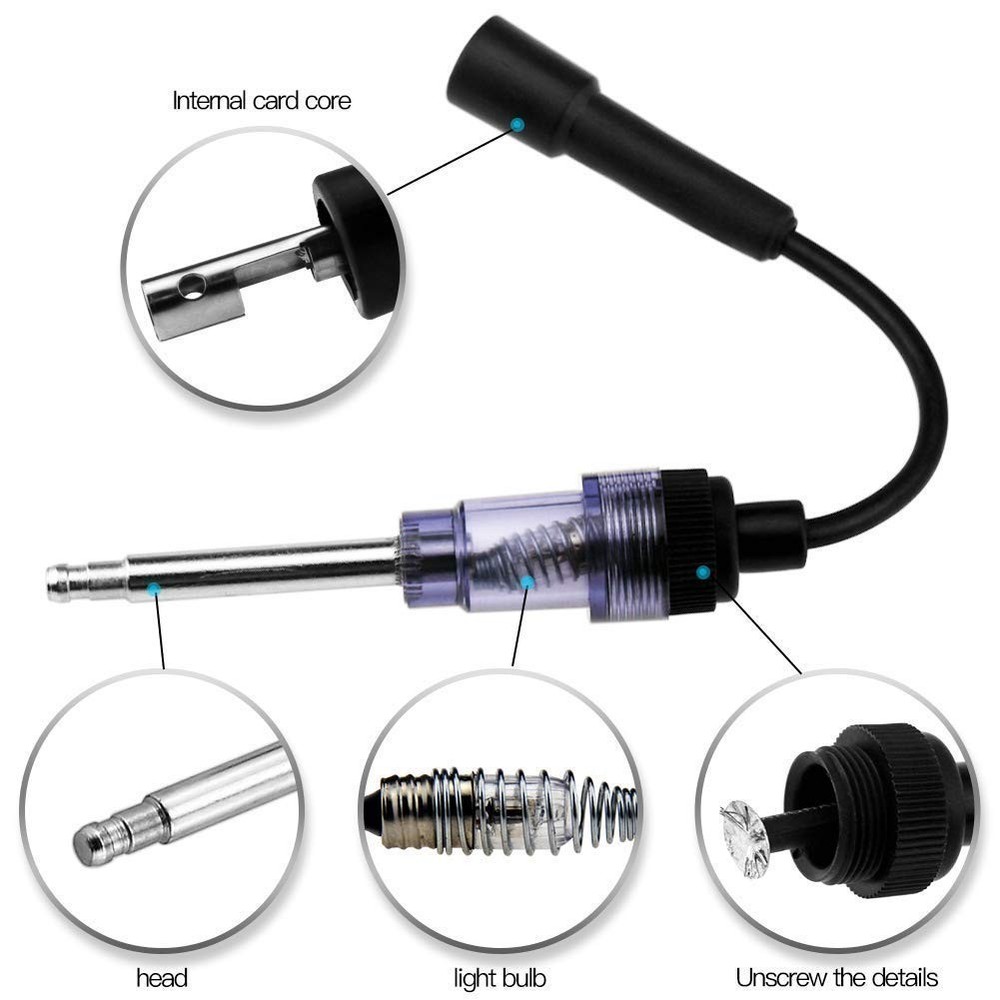 Inline Spark Plug Tester & Carburetor Cleaner Kit - 6-12V Engine Diagnostic Tool