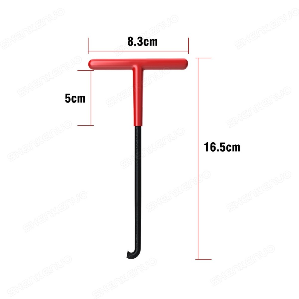 T-Shaped Exhaust Spring Puller with Rubber Grip - Essential Tool for Motorcycles