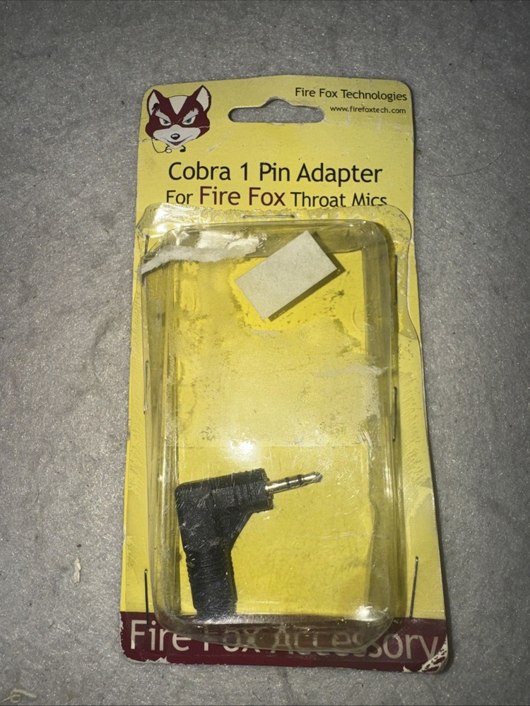 Cobra 1 Pin Adapter For Fire Fox Throat Mics
