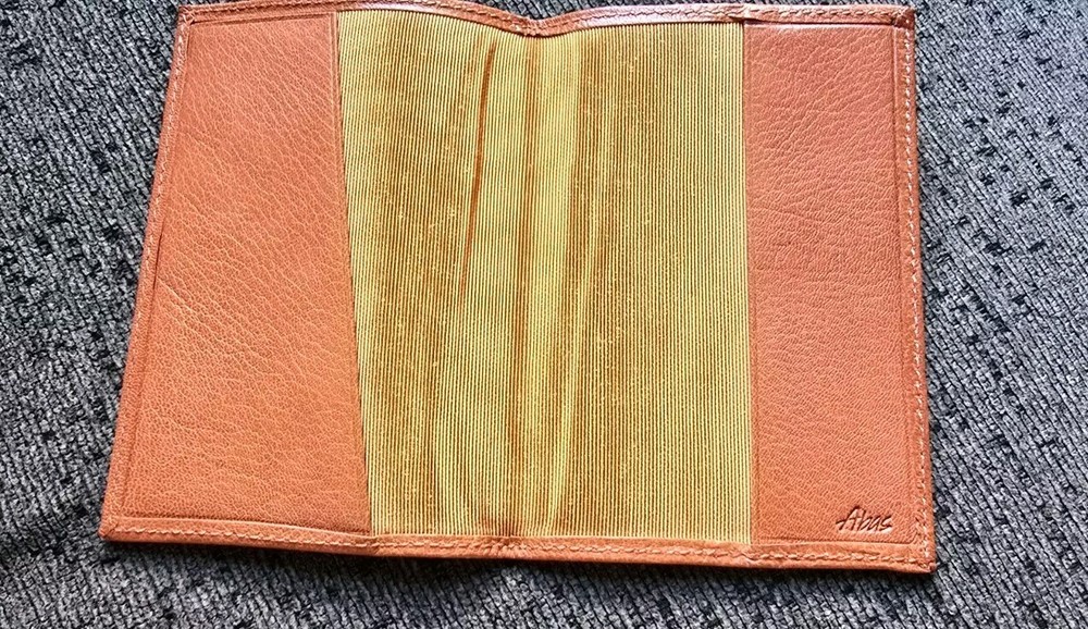 Abas Leather Passport Holder/Cover/Case/Protector - ORANGE