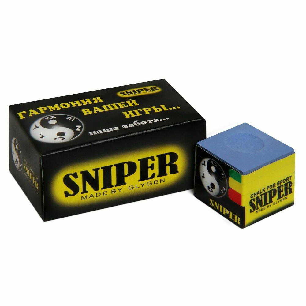 SNIPER Billiard CHALK - BLUE - One piece