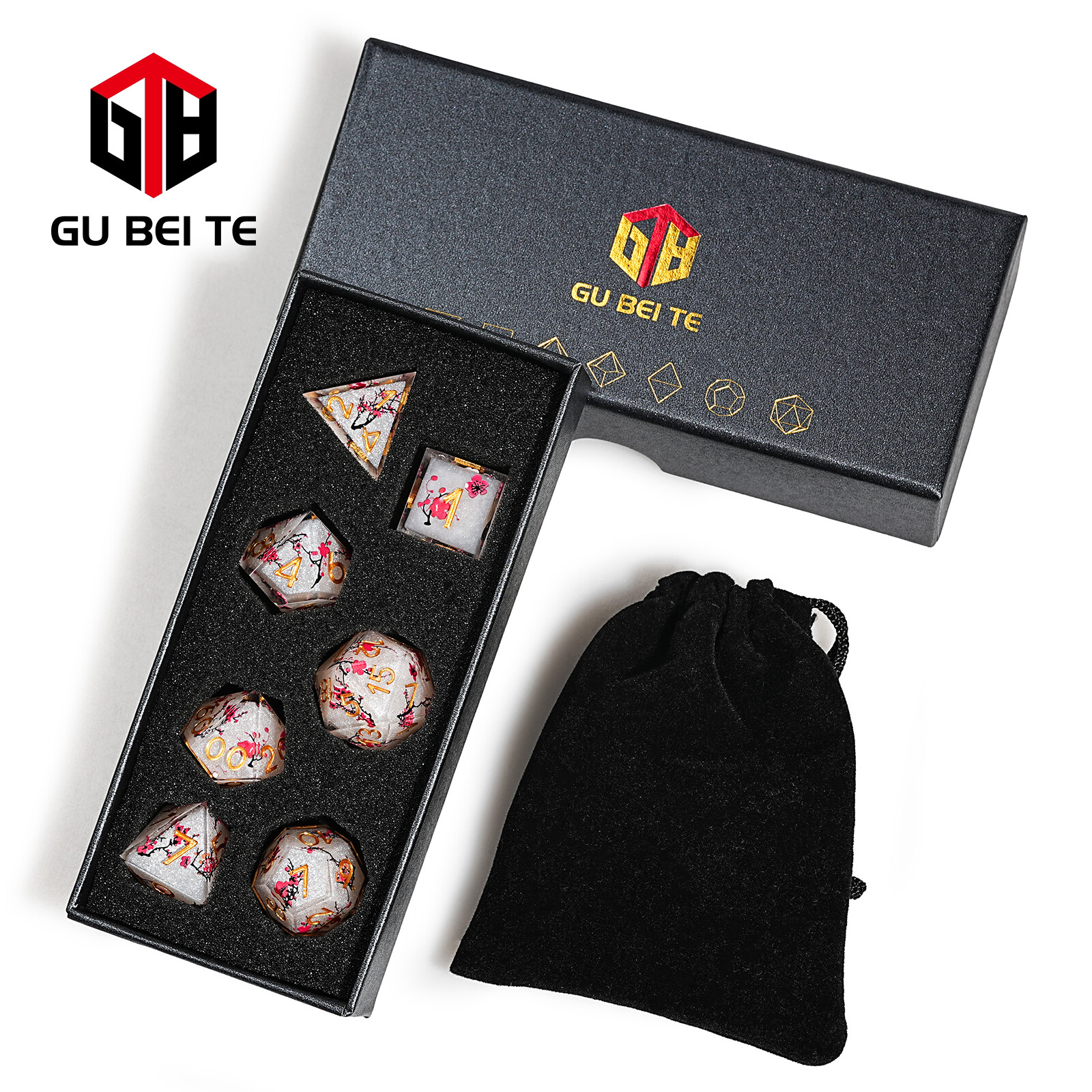 7PCS DND Dice Set plum blossom Polyhedral Dice for Dungeons & Dragons Rpg D&D