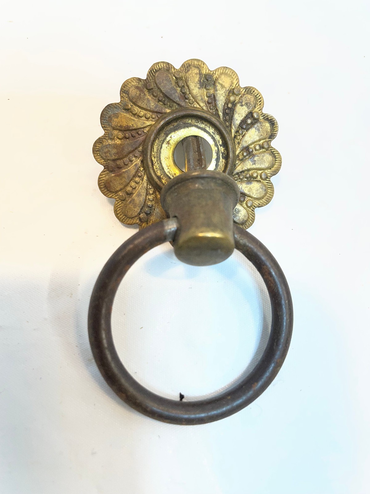 Antique Ornate Brass Victorian Antique Drawer Pulls Cabinet Handles - Lot of 2