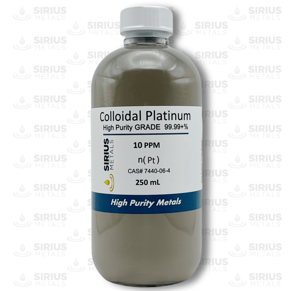 True Colloidal Platinum 10 ppm - 250 mL (8.45 Fl Oz) in a plastic bottle
