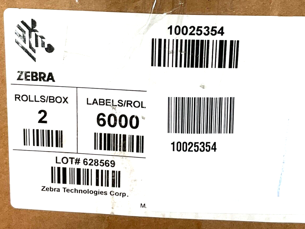 Zebra ZPerform 2000D Coated Paper Label (4"x1") (2 pack) 10025354 ✅❤️️✅❤️️