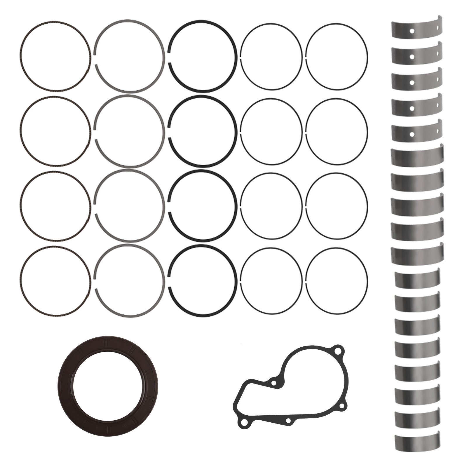 G4NH 2.0L Engine Rebuild Piston Gasket Kit Crankshaft Rods for 17-22 Hyundai Kia