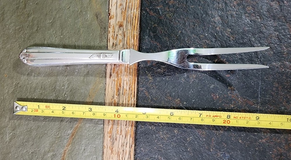 ✅️ c1939 CLARIDGE/ STARLIGHT/ STRATFORD/ HOSTESS "8 3/8" CARVING 🍠 FORK