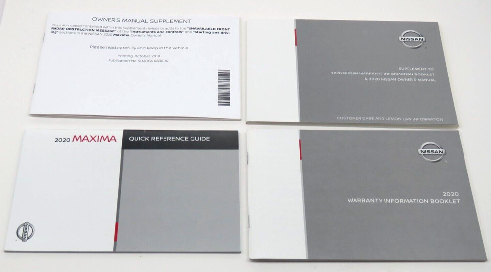 2020 Nissan Maxima Misc Manuals / Booklets