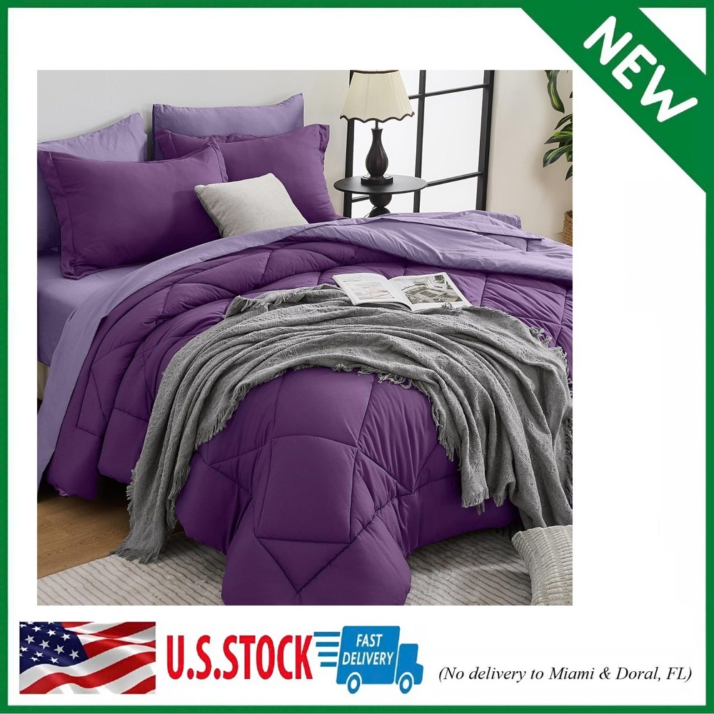 Purple & Light Queen Comforter Queen, &