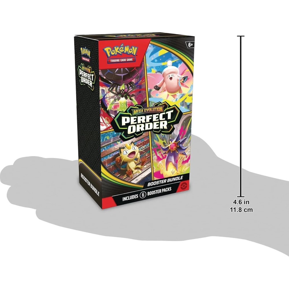 Pokemon Trading Card Game Mega Evolution Perfect Order Booster Bundle 6 Pack