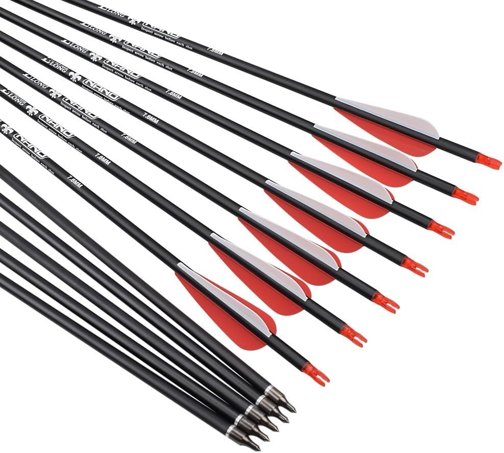 Carbon Arrow Set 12-Pack for Target Practice