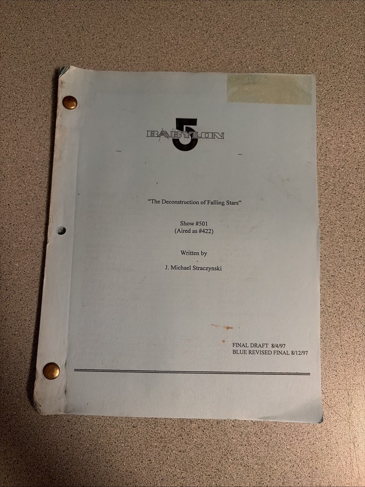 BABYLON 5 TV Show Script Screenplay 1997 S5 Deconstruction J Michael Straczynski