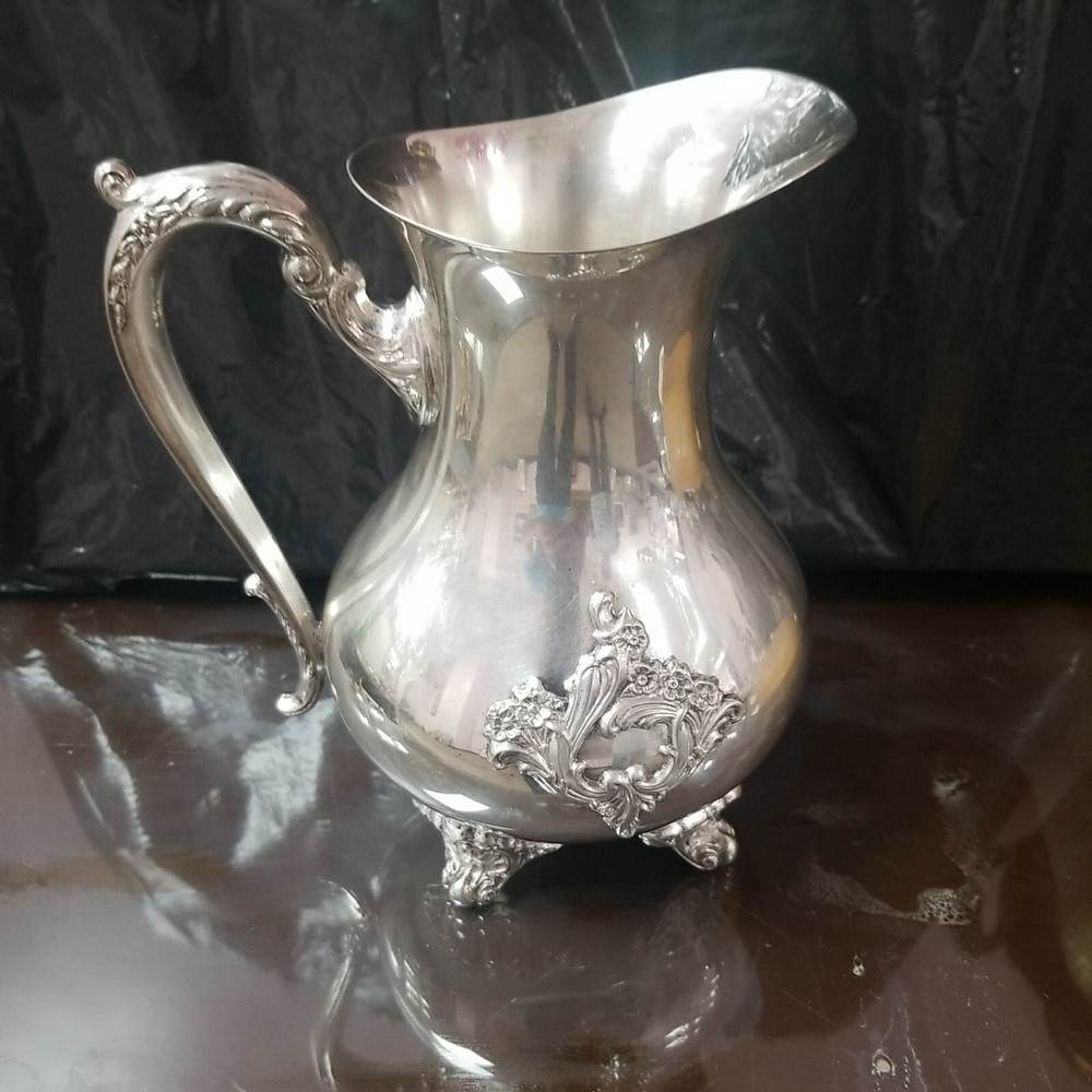 Vintage Silver Plated Pitcher 9" Tall