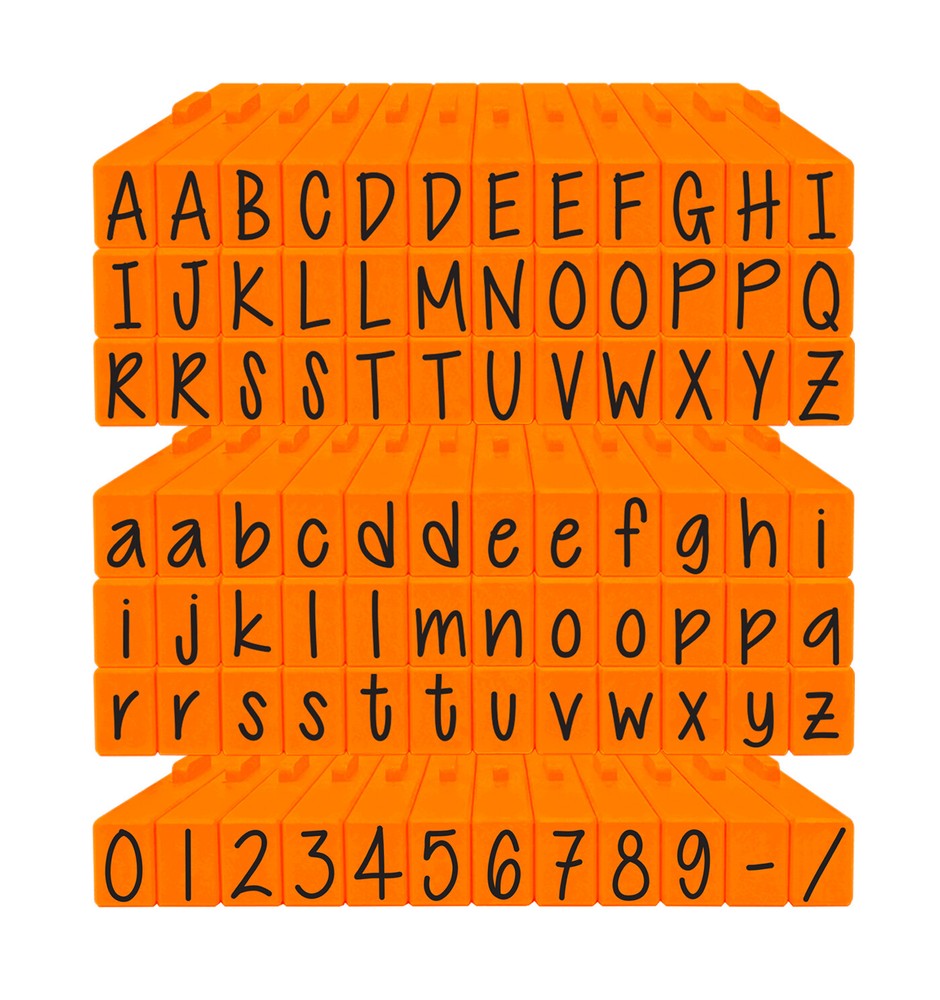 Alphabet - Attachable - Letters Medium 84 Piece Orange Crush PEGZ Bundle