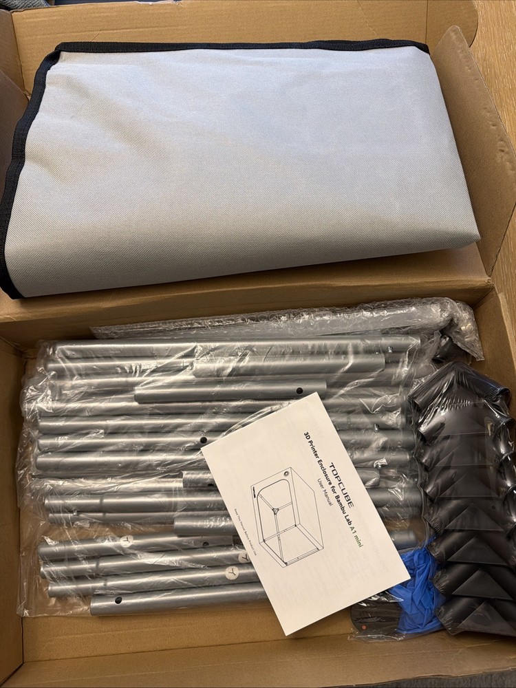 TOPCUBE 3D Printer Enclosure for Bambu Lab A1 Mini Combo LED Light Fireproof