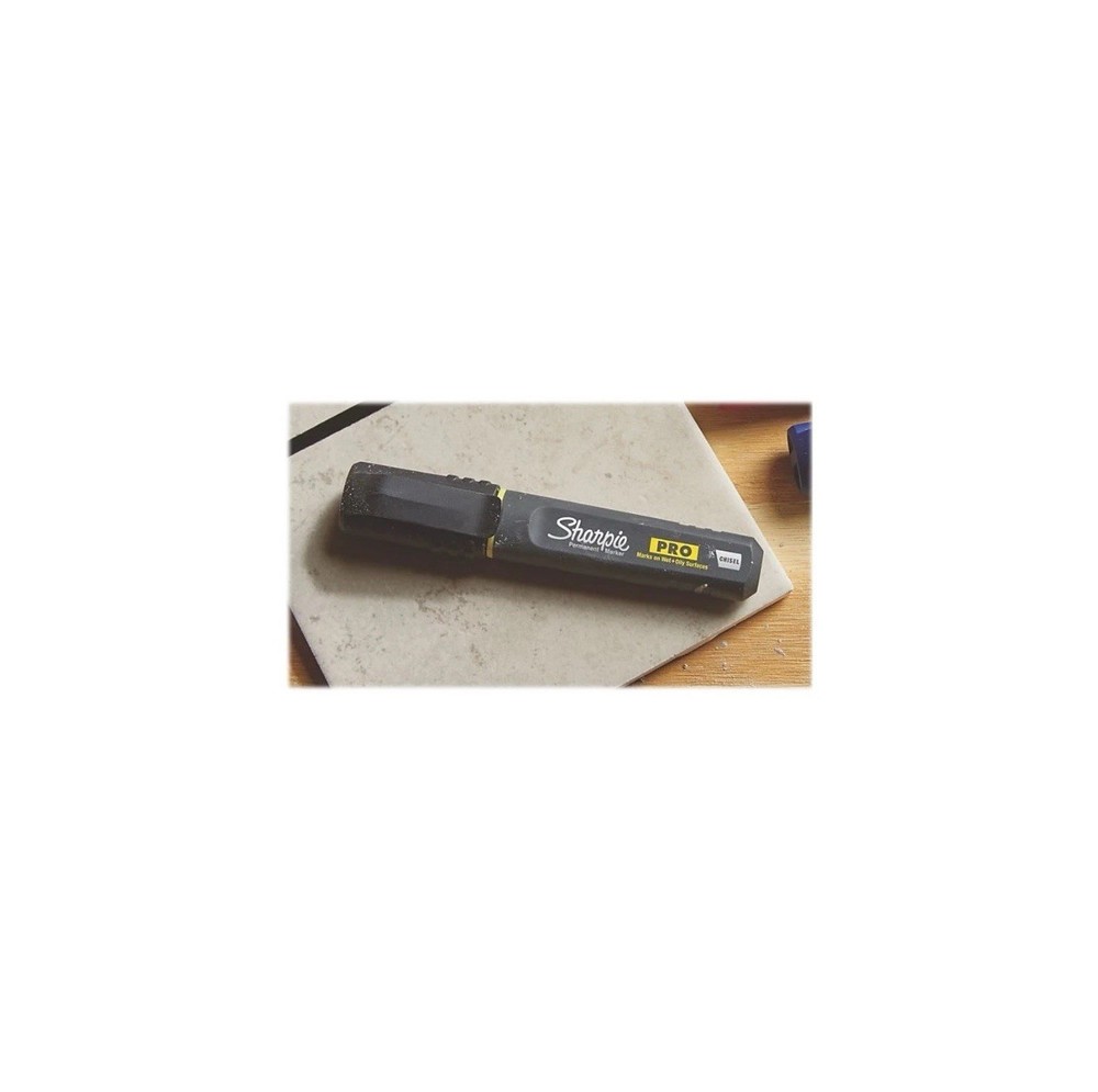 Sharpie 2018326 Pro Broad Chisel Tip Permanent Marker - Black 12ct (1-Dozen) New