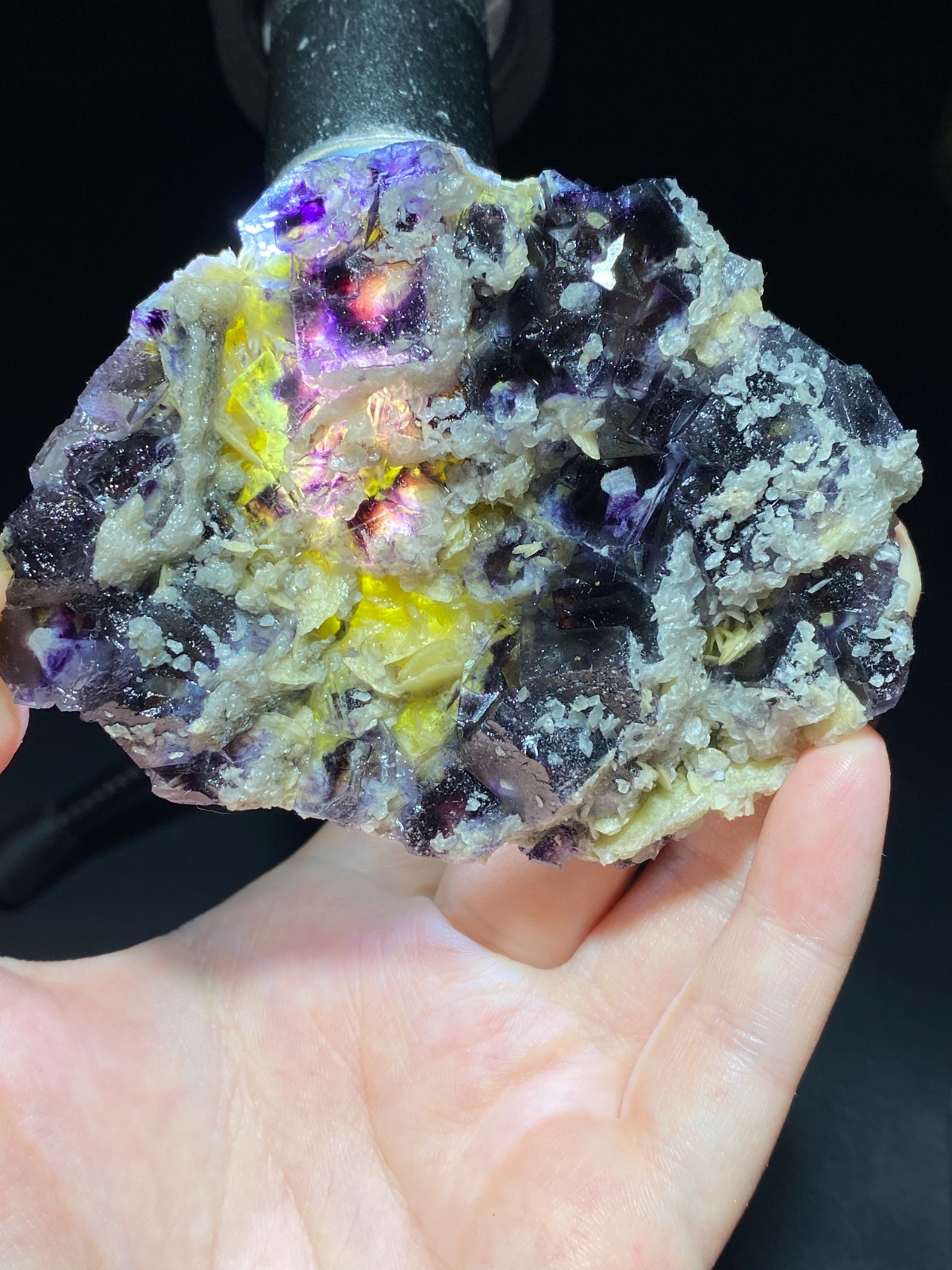Exquisite Natural Purple Phantom Cubic Fluorite crystal Specimen，Inner Mongolia