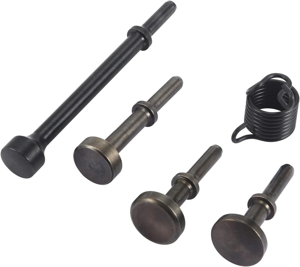 5 Pcs Smoothing Pneumatic Air Hammer Chisel Bits Tools Kit Black