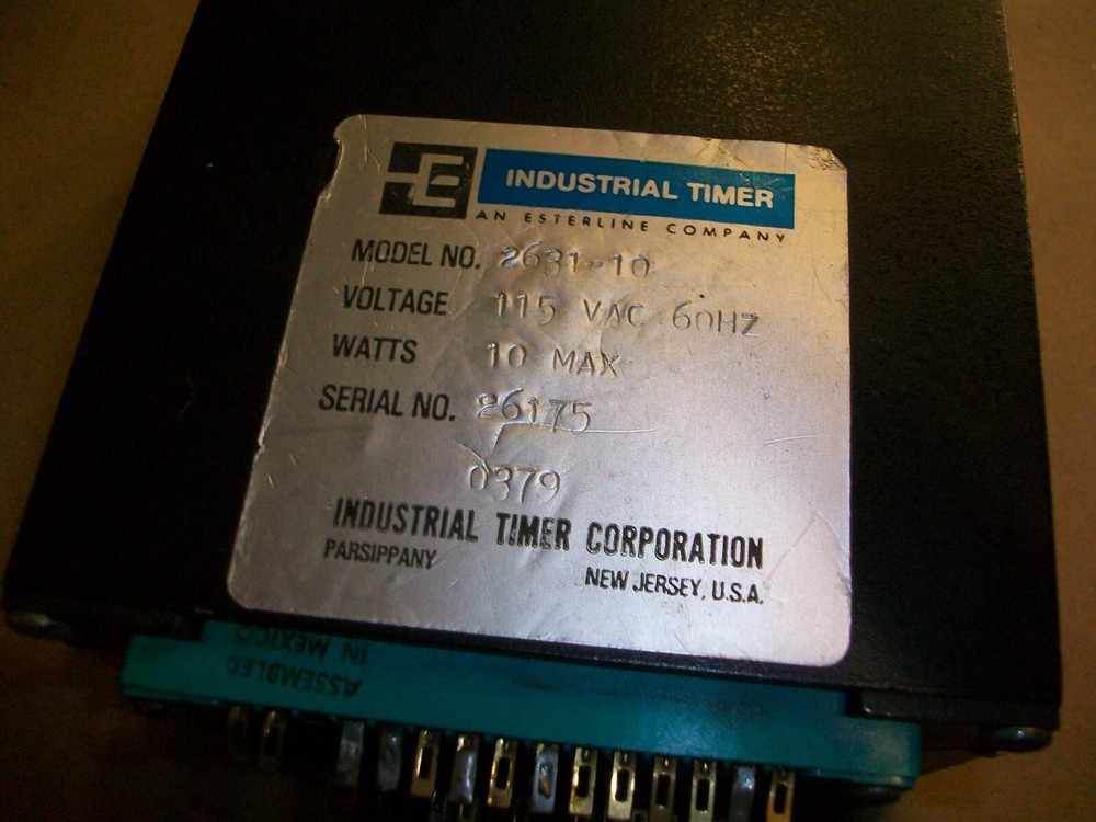 Industrial Timer Corp Seconds Timer Display 2631-10 115vac
