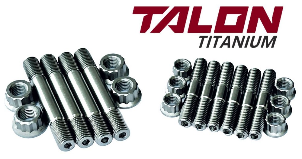YZ250 YZ-250 Crankcase Cylinder Head Studs TITANIUM Stud 12 Point Nut Kit Set