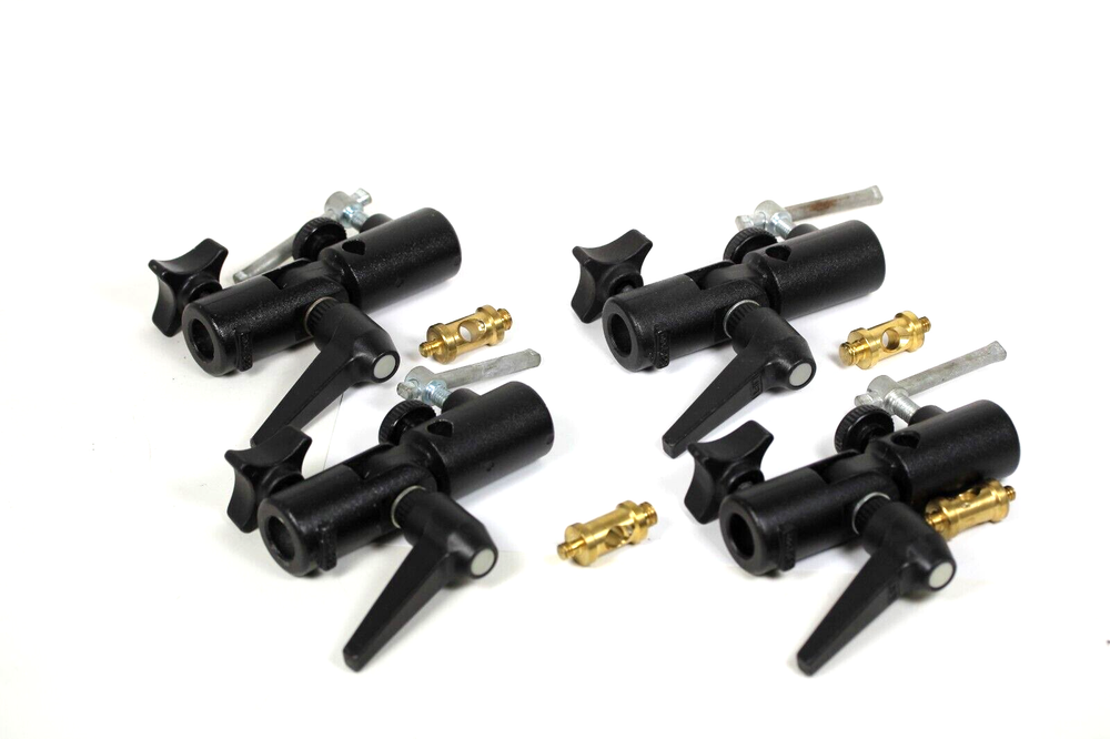 4 - Studio Strobe Light Stand Brackets with Umbrella Holder